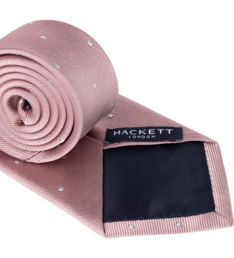 Hackett London Cravatta rosa Mayfair Dot Rew