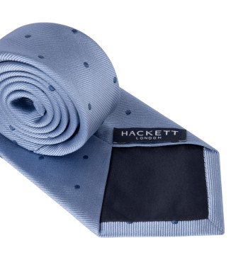 Hackett London Cravate bleue Mayfair Dot Rew