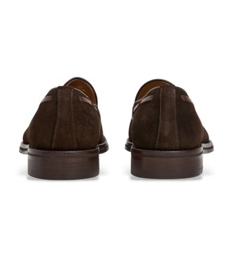 Hackett London Mayfair Moški mokasini iz mehkega usnja, rjavi