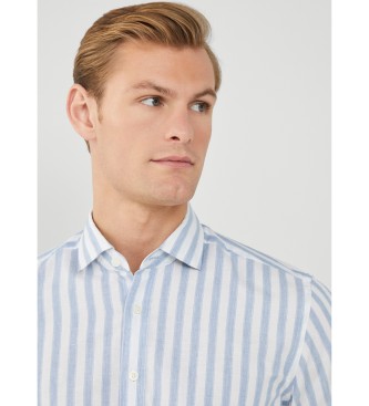 Hackett London Srajca Mel Bold Stripe Shirt modra
