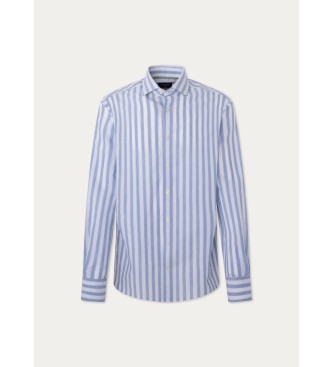 Hackett London Mel Bold Stripe Shirt blue