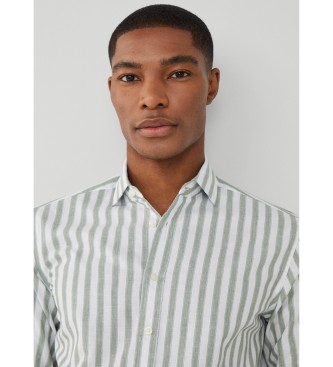 Hackett London Mel Bold Stripe - Gr skjorta