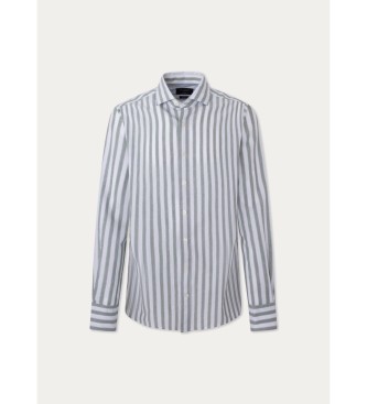 Hackett London Mel Bold Stripe - Gr skjorta