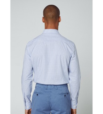 Hackett London Skjorta Mel Check Rnder bl