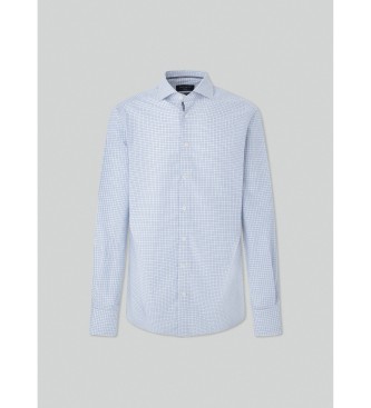 Hackett London Skjorta Mel Check Rnder bl