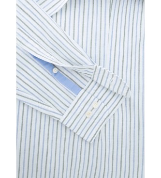 Hackett London Koszula Mel Cot Linen Stripe w kolorze niebieskim