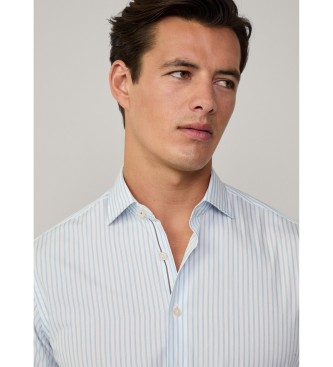 Hackett London Klassisch geschnittenes blaues Hemd