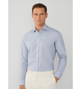 Hackett London Camisa de malha de melange azul