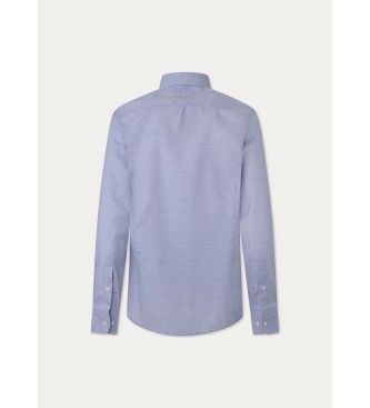 Hackett London Camisa de malha de melange azul