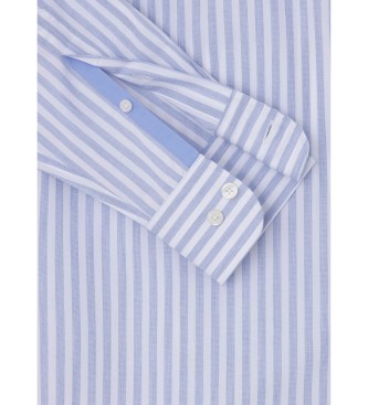 Hackett London Shirt Melange Stripes blue