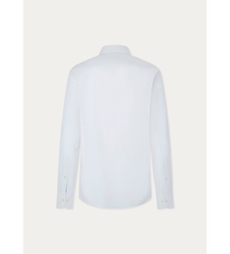 Hackett London Melange tekstur-skjorte hvid