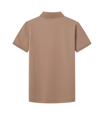 Hackett London Classic fit polo shirt brown