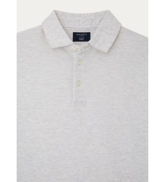 Hackett London Mercerised grey polo shirt