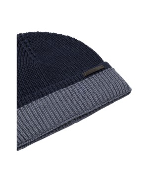 Hackett London Navy wool cap 