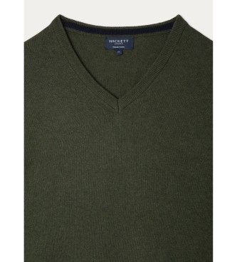 Hackett London Camisola Merino Cash Mix V verde