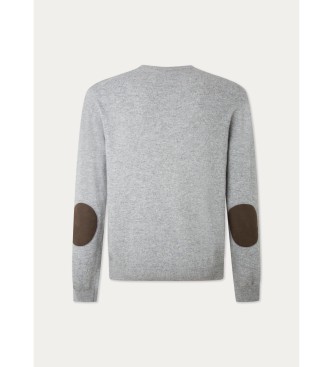 Hackett London Merino Cash Mix V grau Pullover