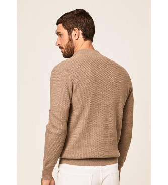 Hackett London Mirco Sq-jumper i taupe