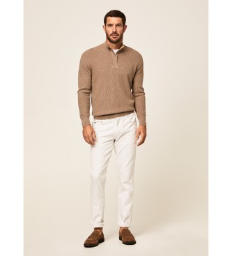 Hackett London Mirco Sq-jumper i taupe