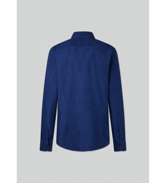 Hackett London Camicia di jeans blu navy