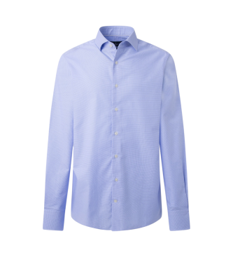 Hackett London Mageschneidertes Hemd blau