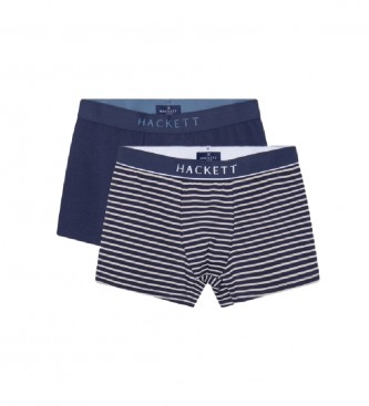 Hackett London Pack 2 Navy striped boxer shorts