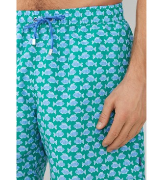 Hackett London Minivisjes groen zwempak