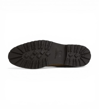 Hackett London Hudson taupefarbene Lederstiefeletten
