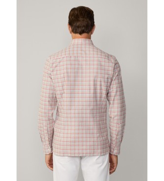 Hackett London Camisa Mouline Check rojo