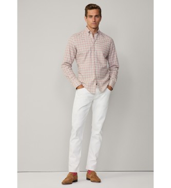 Hackett London Camisa Mouline Check rojo