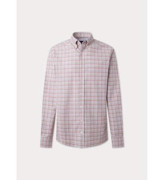 Hackett London Camisa Mouline Check rojo