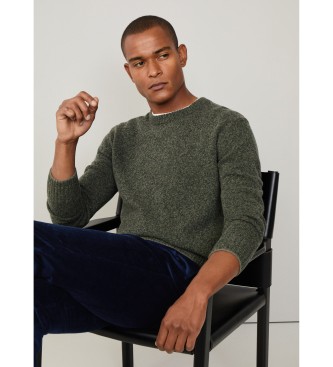 Hackett London Mouline Crew Pullover gr�n 