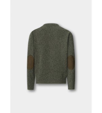 Hackett London Mouline Crew Pullover gr�n 