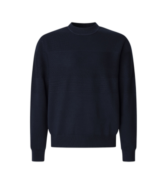 Hackett London Multi Stitch navy jumper