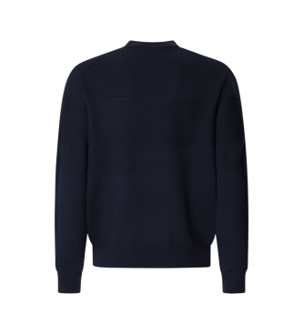 Hackett London Multi Stitch navy jumper
