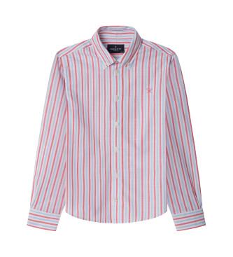 Hackett London Camisa com vrias riscas cor-de-rosa