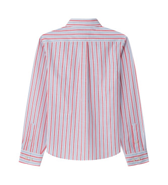 Hackett London Camisa com vrias riscas cor-de-rosa