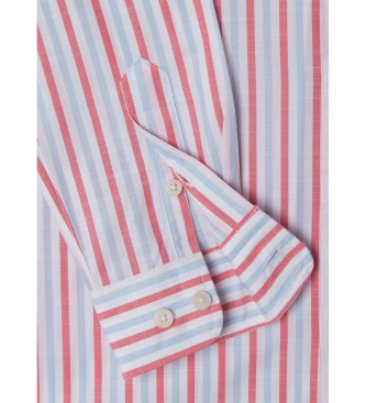 Hackett London Camisa com vrias riscas cor-de-rosa