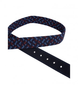 Hackett London Blue braided leather belt