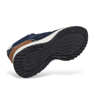 Hackett London Sapatilhas de couro Otto Run navy