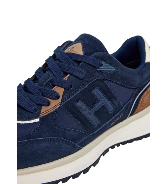 Hackett London Sapatilhas de couro Otto Run navy