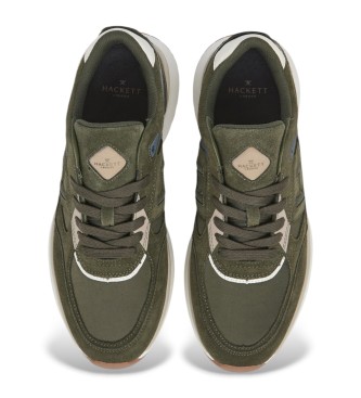Hackett London Sneakers in pelle verde Otto Run