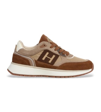 Hackett London Zapatillas de Piel Otto Run marrn