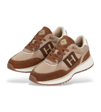 Hackett London Zapatillas de Piel Otto Run marrn