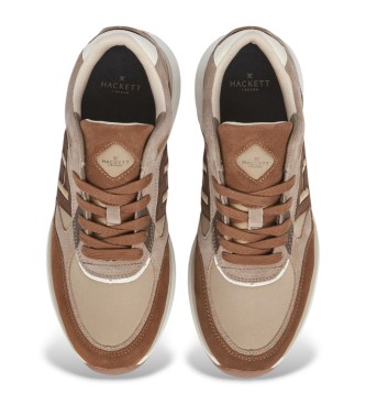 Hackett London Zapatillas de Piel Otto Run marrn