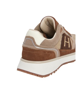 Hackett London Zapatillas de Piel Otto Run marrn
