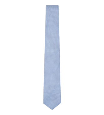 Hackett London Jedwabny krawat Oxford w kolorze niebieskim