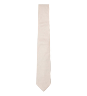 Hackett London Corbata de seda Oxford Solid beige