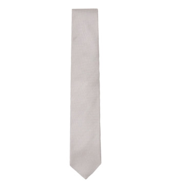 Hackett London Corbata de seda Oxford Solid gris