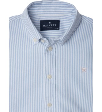 Hackett London Camisa de riscas Oxford azul