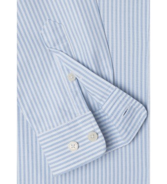 Hackett London Camisa de riscas Oxford azul